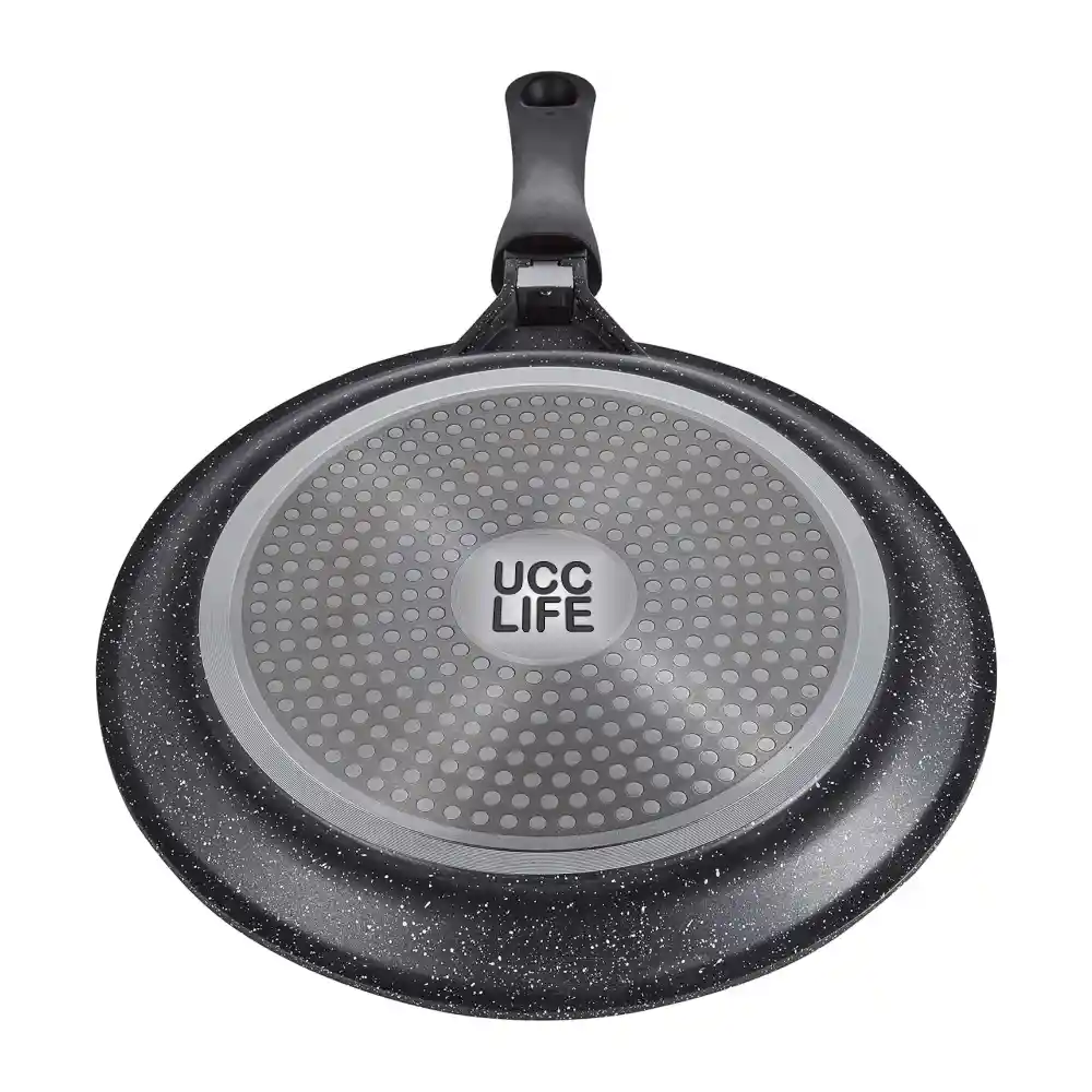 Sarten Antiadherente Granito 22cm Crepes Pizza Asa Extraible