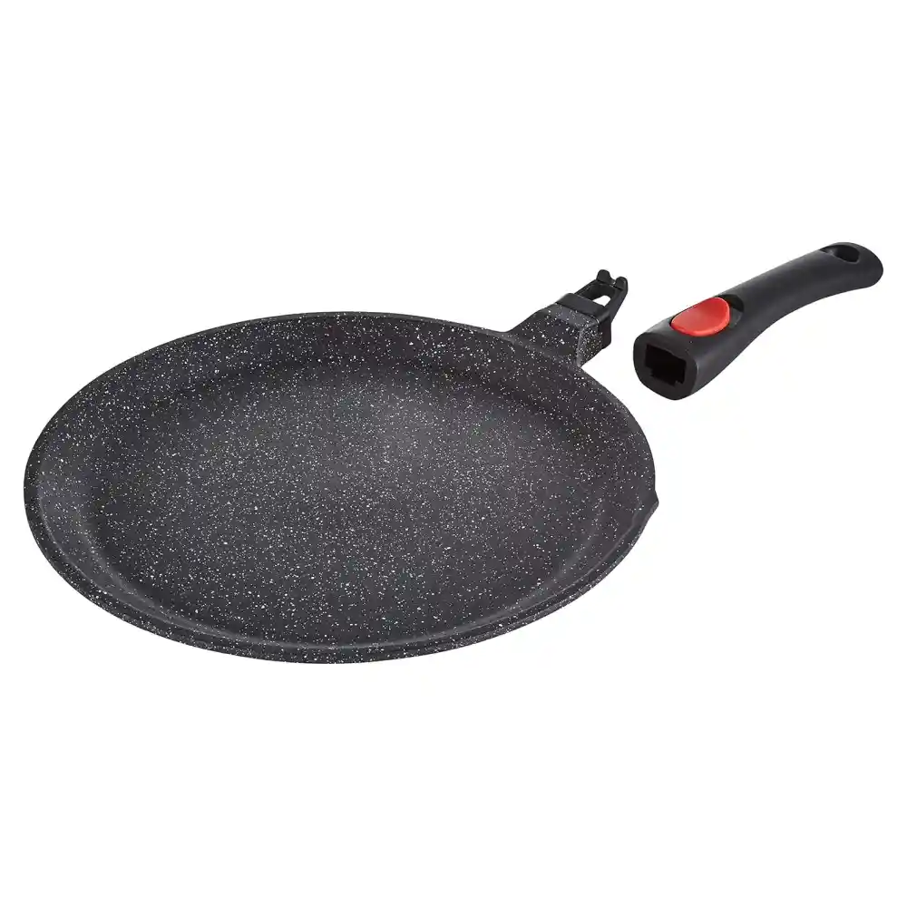 Sarten Antiadherente Granito 22cm Crepes Pizza Asa Extraible