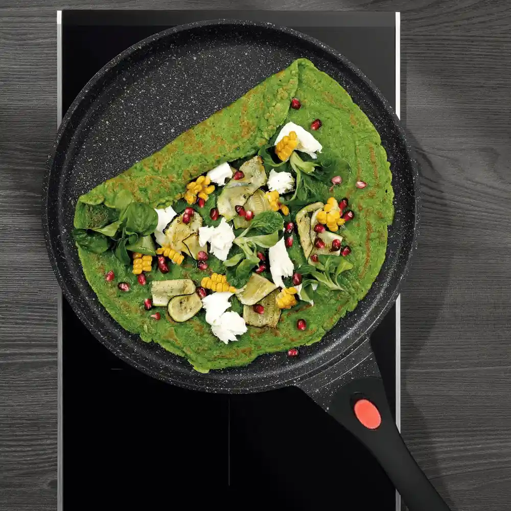 Sarten Antiadherente Granito 22cm Crepes Pizza Asa Extraible