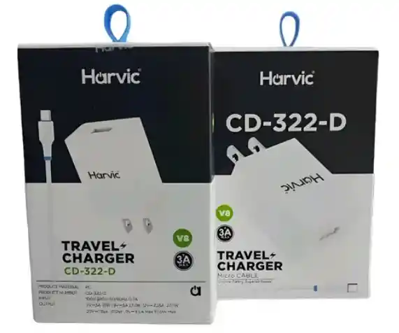Cargador Tipo V8 Carga Rapida Harvic Cd-322-d