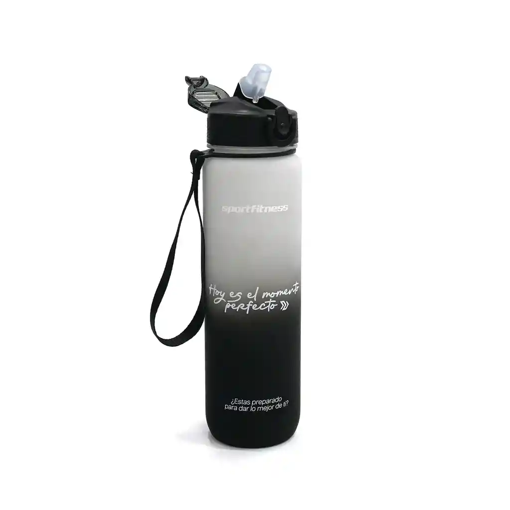 Termo Deportivom 1 Litro Color Negro/blanco Sportfitness