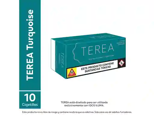 Terea Turquoise Cartón X10 Cajetillas