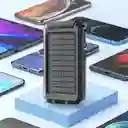 Power Bank Solar 20000mah Cargador Portátil Luz 2usb Brujula