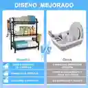 Escurridor Inoxidable Platero 3 Niveles Gran Capacidad Color Color Negro