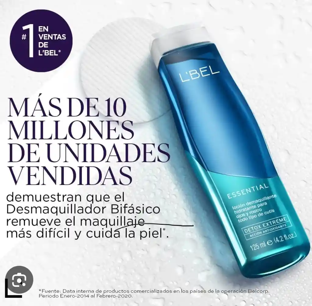 L´bel Desmaquillador Bifasico 125ml.