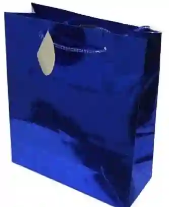 Bolsa De Regalo Holografica 28x18 Azul