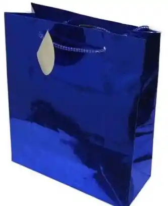 Bolsa De Regalo Holografica 28x18 Azul