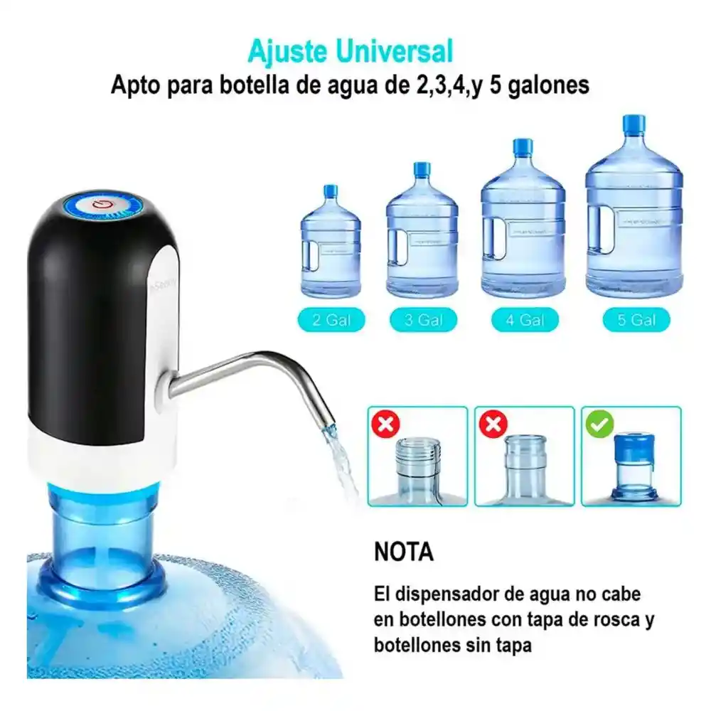 Dispensador Automatico Agua Botellon Recargable