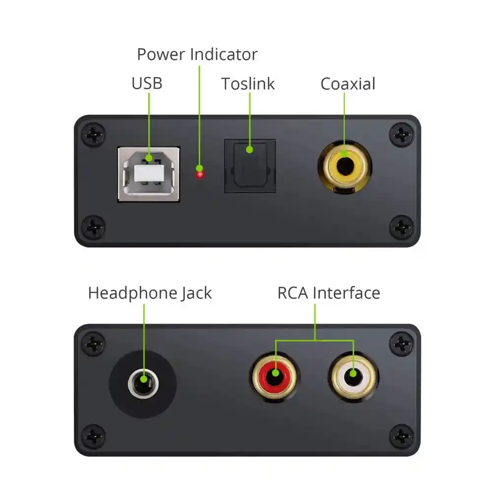 Adaptador Convertidor De Audio Usb Dac A Optico Coaxial 3.5m