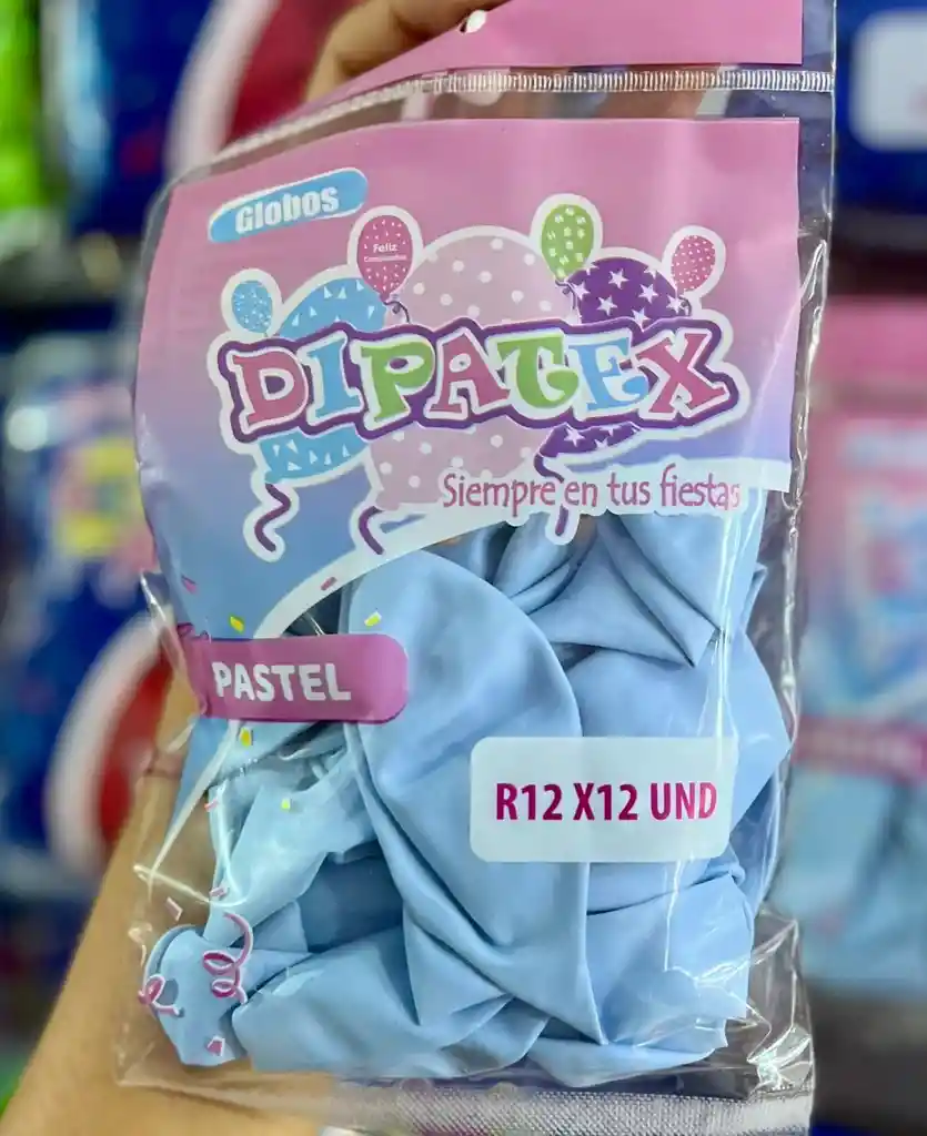 Globo R12 X 12 Azul Pastel