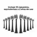 Cepillo Eléctrico Negro Con 10 Repuestos Y Estuche