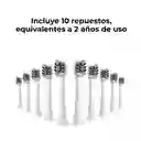 Cepillo Eléctrico Blanco Con 10 Repuestos Y Estuche