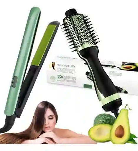 Combo Cepillo Y Plancha Avocado Aguacate