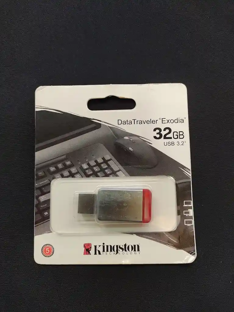 Memoria Usb 32 Gb Plateada Con Rojo Kingston
