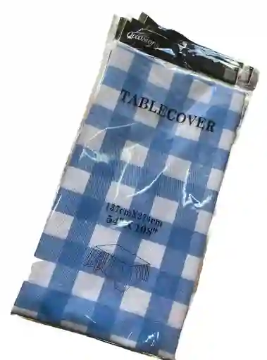 Mantel Plastico Rectangular Picnic Azul
