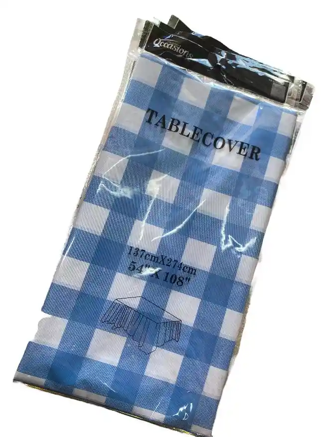 Mantel Plastico Rectangular Picnic Azul