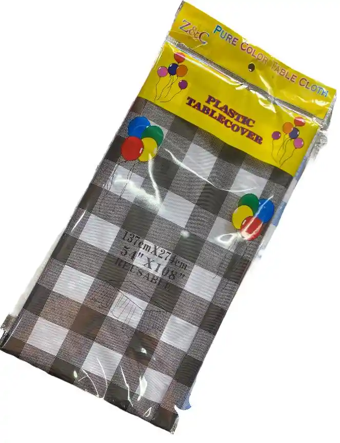 Mantel Plástico Rectangular Picnic Negro