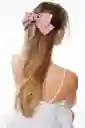 Moño Lazo Satín Para Cabello Pelo Con Hebilla