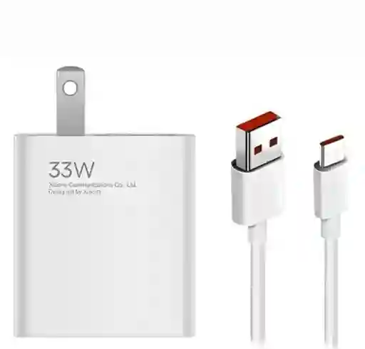 Cargador Xiaomi 33w Con Cable Usb Tipo C Blanco