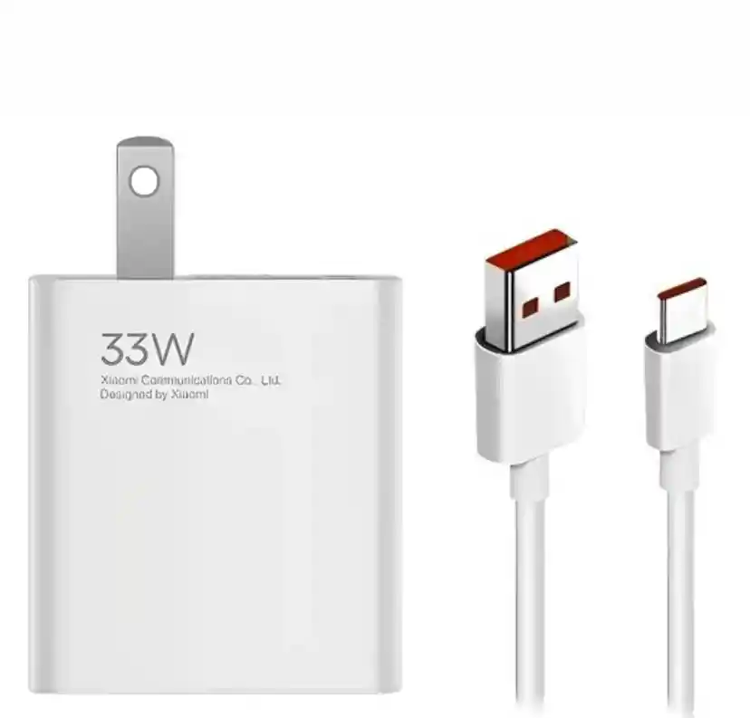 Cargador Xiaomi 33w Con Cable Usb Tipo C Blanco