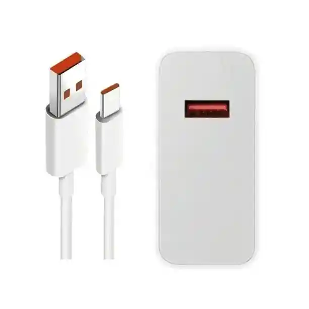 Cargador Xiaomi 33w Con Cable Usb Tipo C Blanco