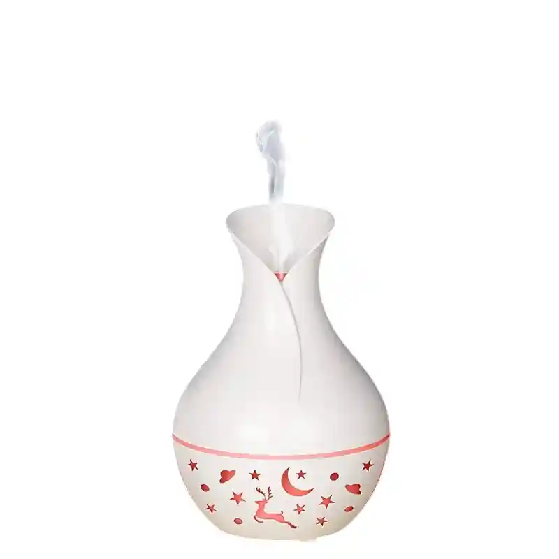 Humidificador Difusor Blanco Brillante Con Luces Estilo 2 Aromatizante