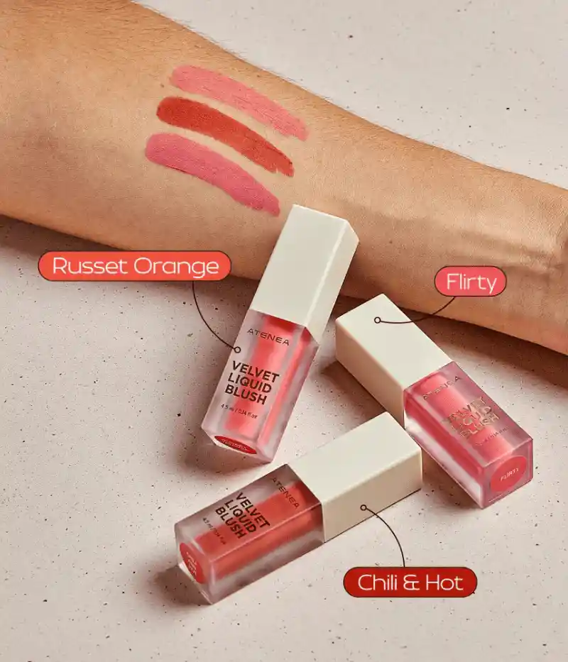 Rubor Líquido Velvet Collection Blush - Russet Organge Atenea