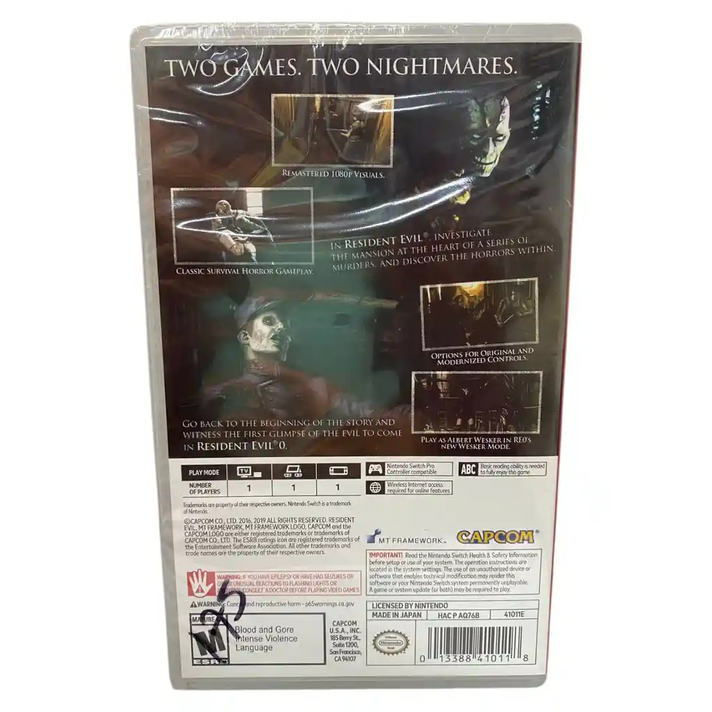 Resident Evil Origins Collection Para Nintendo Switch Nuevo Fisico
