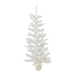 Arbol Decorativo Expressions Tinsel 36x90cm Blanco