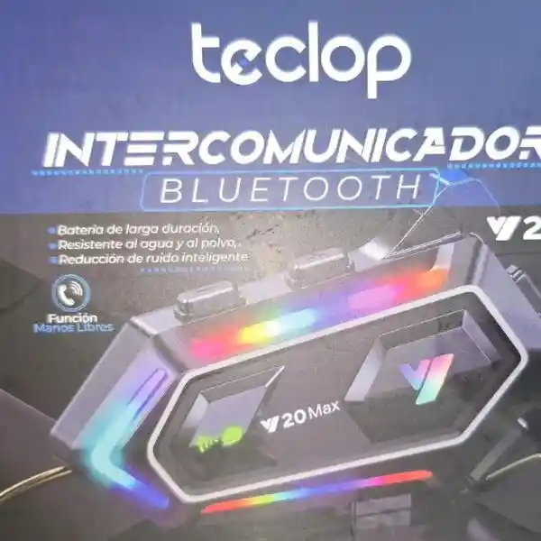 Intercomunicador Bluetooh Auricular Casco Moto V 20 Max