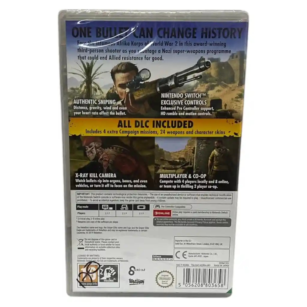 Sniper Elite 3 Ultimate Edition Nintendo Switch Fisico Y Fisico
