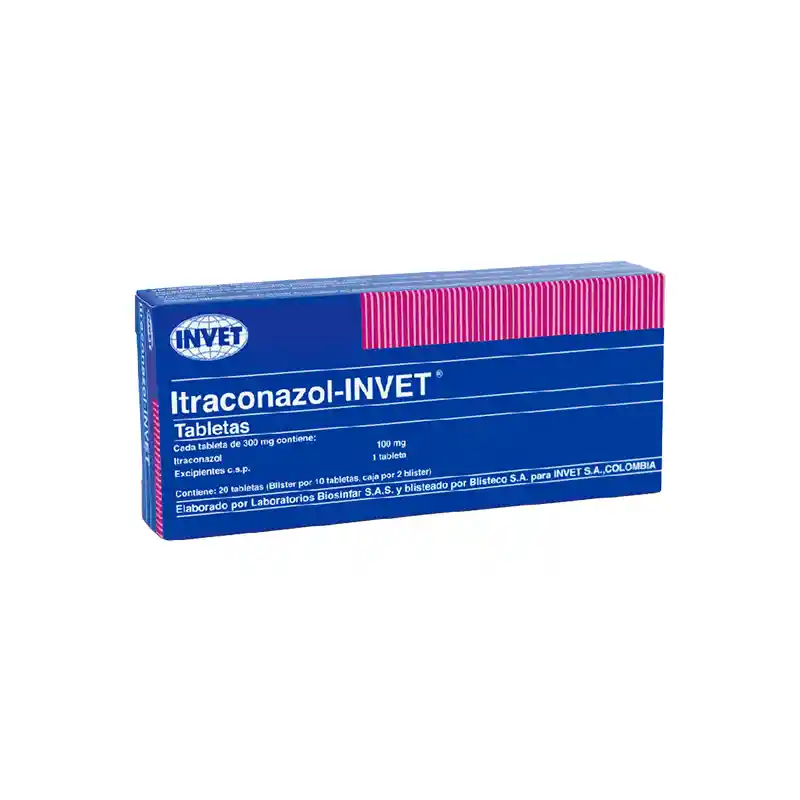 Itraconazol Invet Caja X 10 Tab