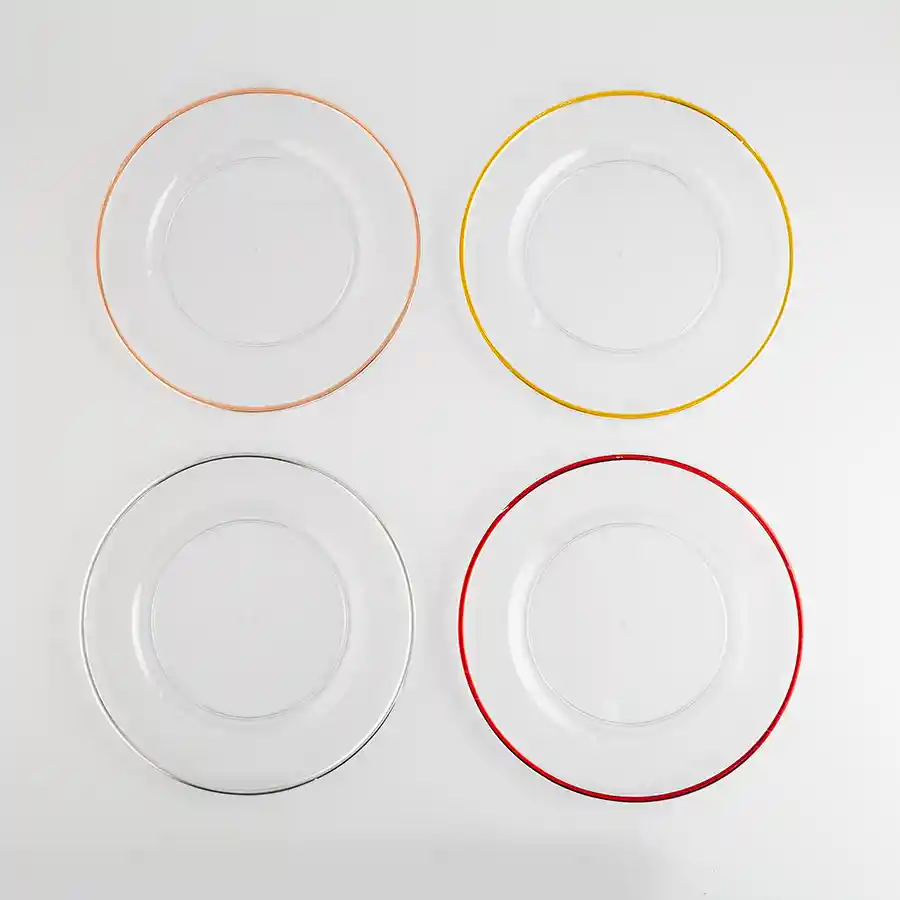 Portaplato Expressions Borde Color 33 Cm 4 Ud Plastico