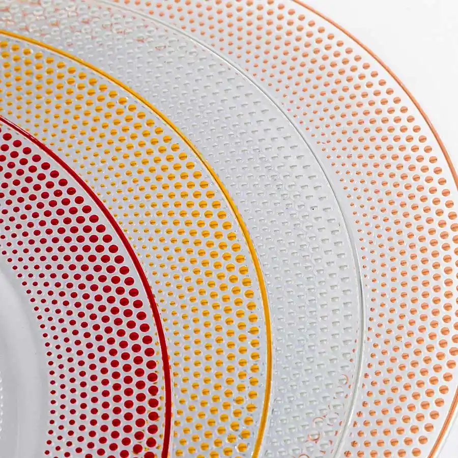 Portaplato Expressions Borde Puntos 33 Cm 4 Ud Plastico