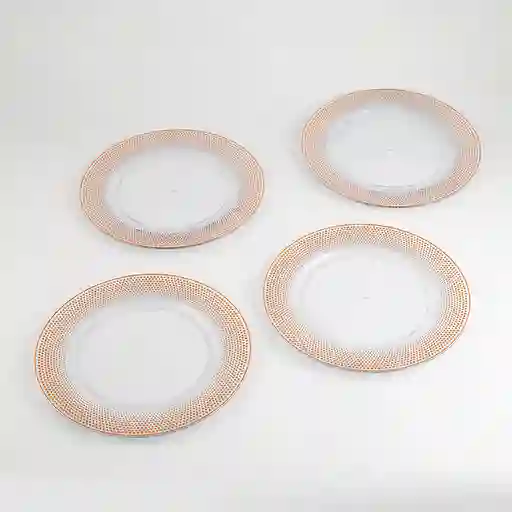 Portaplato Expressions Borde Puntos 33 Cm 4 Ud Plastico