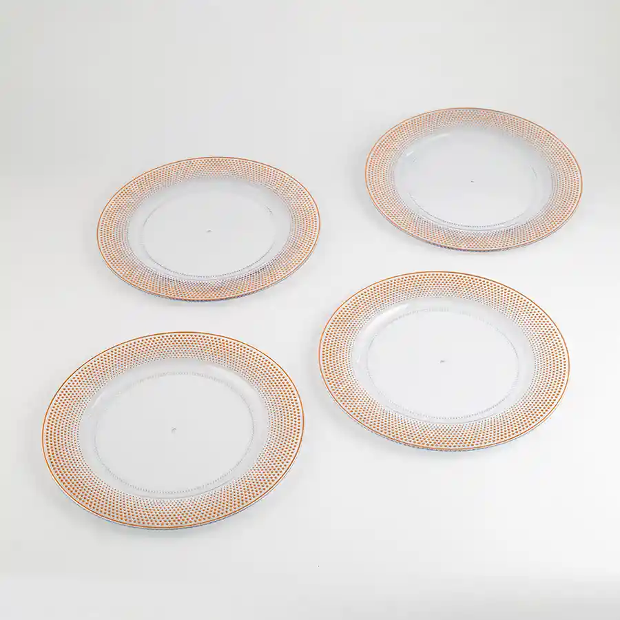 Portaplato Expressions Borde Puntos 33 Cm 4 Ud Plastico
