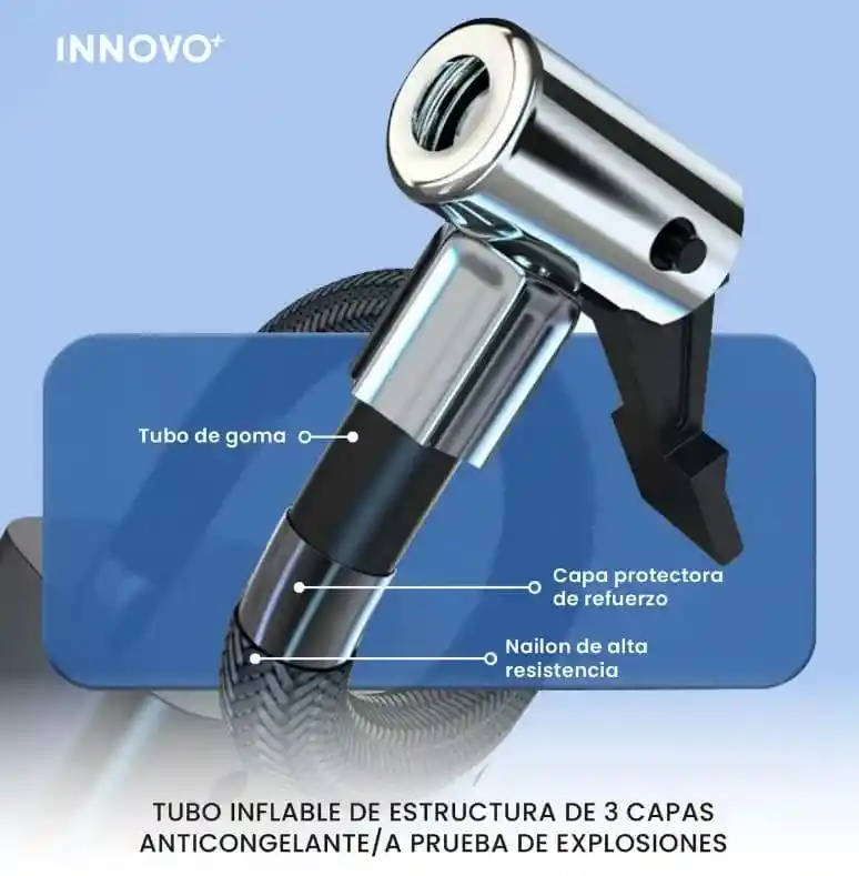 Compresor De Aire Portátil Recargable Digital Para Carro Moto Bicicleta