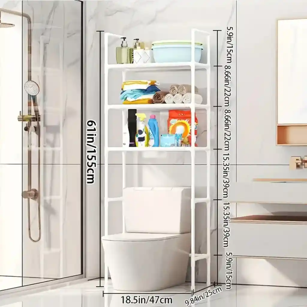 Mueble Organizador Para Baño 3 Niveles Estantería Resistente Multiusos