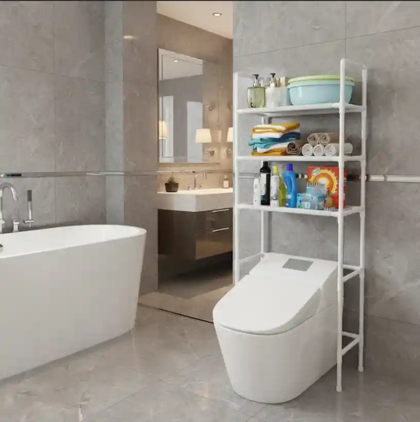 Mueble Organizador Para Baño 3 Niveles Estantería Resistente Multiusos