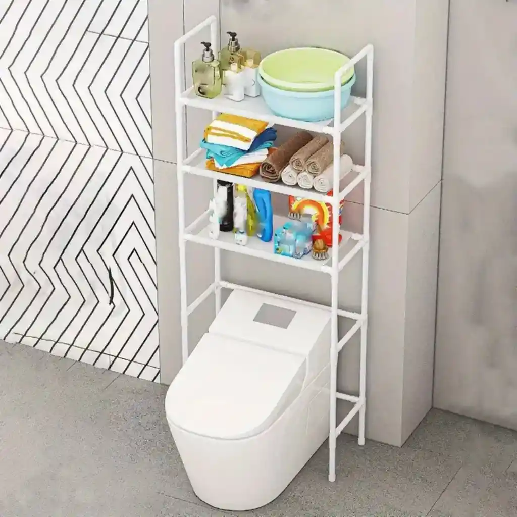 Mueble Organizador Para Baño 3 Niveles Estantería Resistente Multiusos