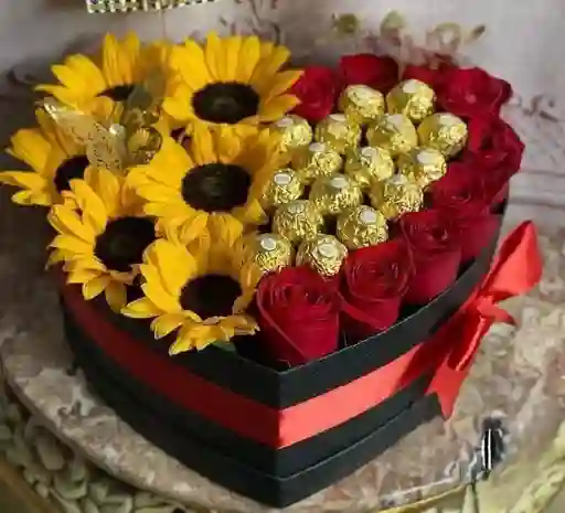 Box Girasoles Y Rosas, Ferreros