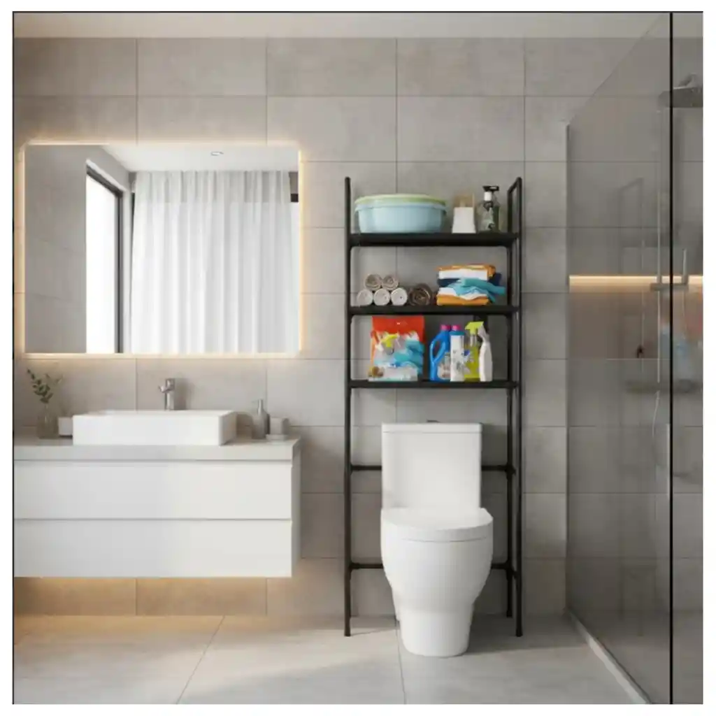 Mueble Organizador Para Baño 3 Niveles Estantería Resistente Multiusos