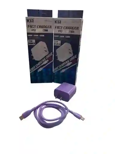 Cargador 20w Tipo C A Tipo C K-c26 Morado