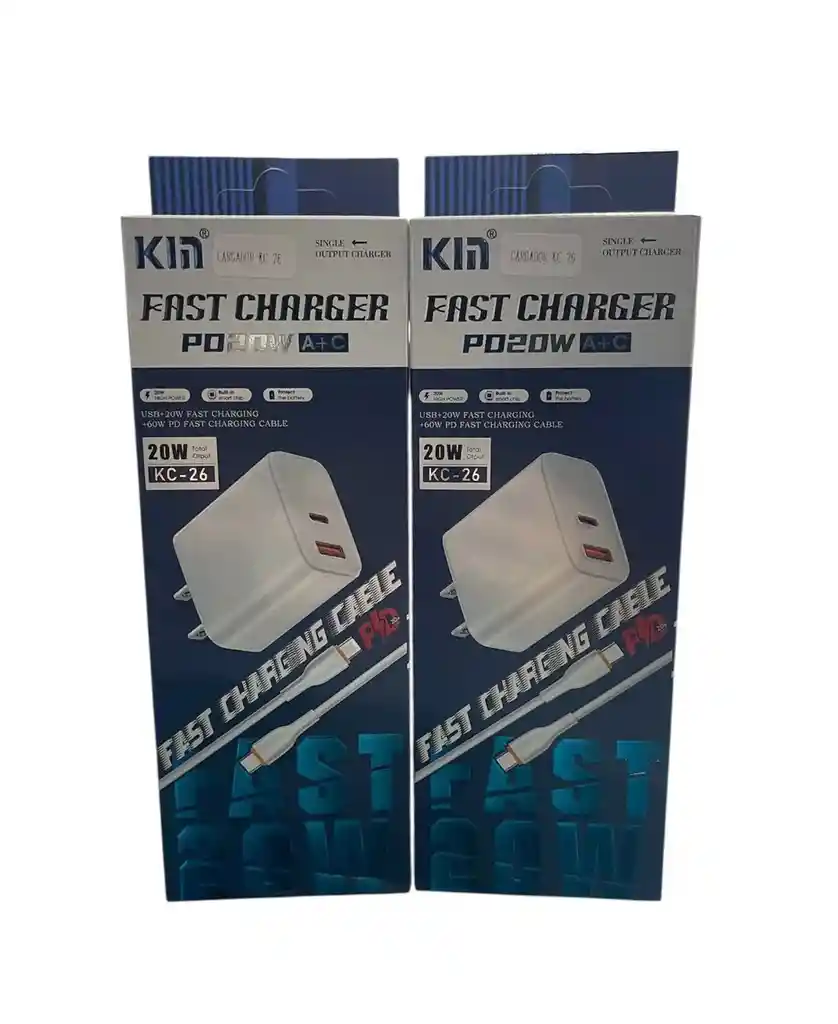 Cargador 20w Tipo C A Tipo C K-c26 Negro