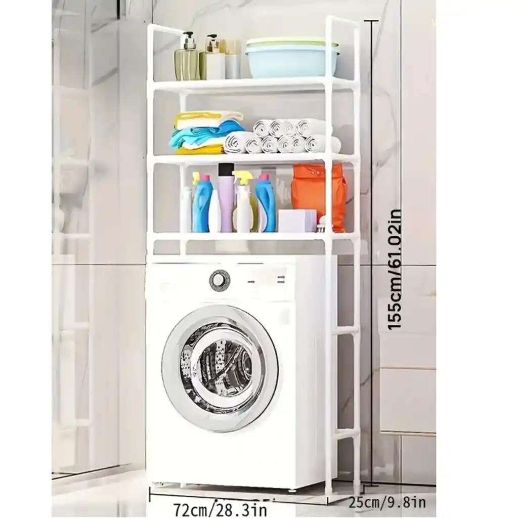 Mueble Organizador Lavadora 3 Niveles Estante Multiusos Resistente