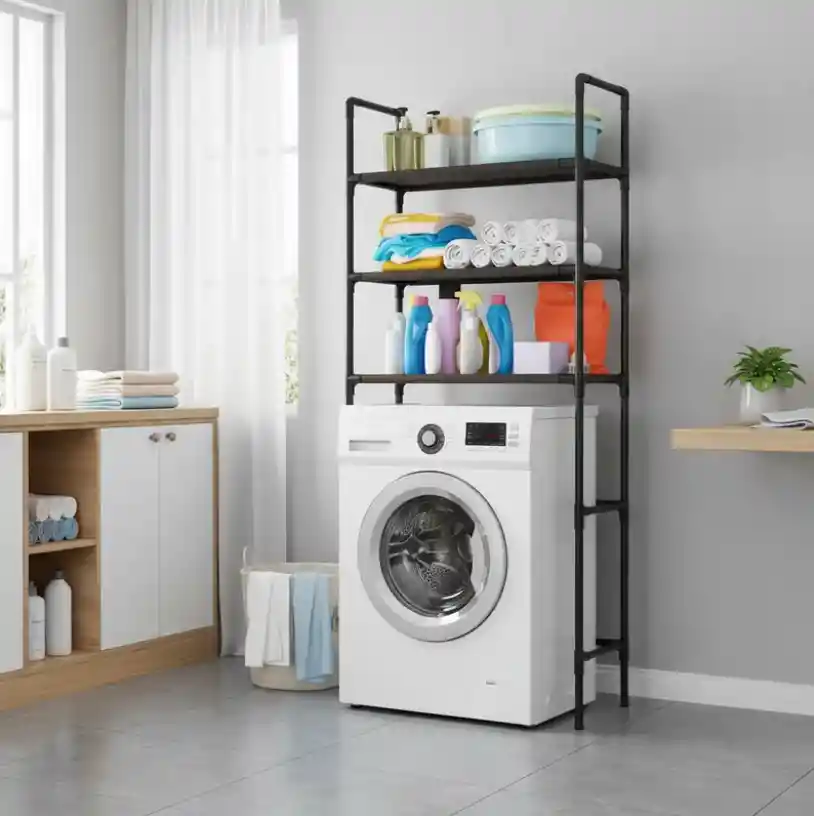 Mueble Organizador Lavadora 3 Niveles Estante Multiusos Resistente