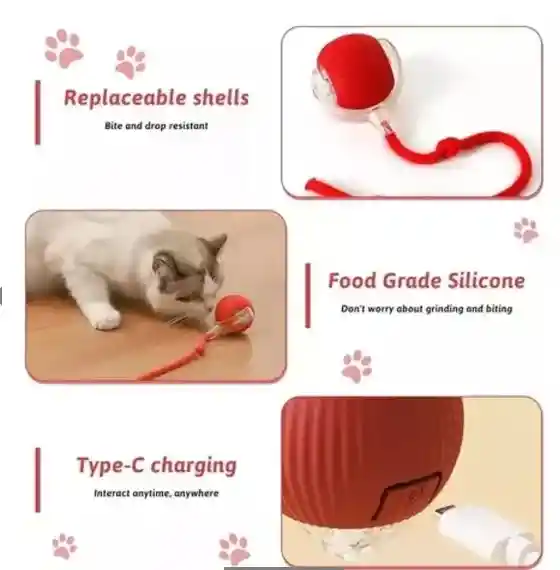 Pelota Juguete Mascotas Recargable Con Luces