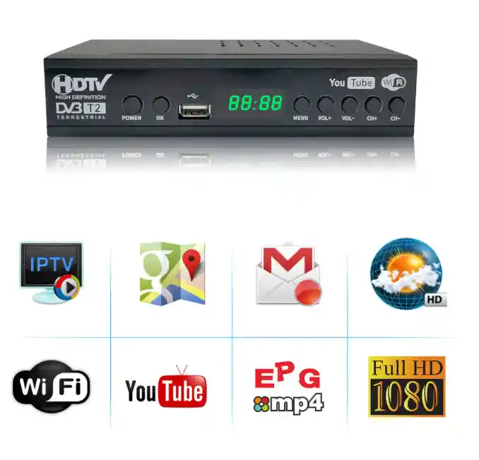 Decodificador Tdt Compatible Con Señal En Alta Definición Dc-12