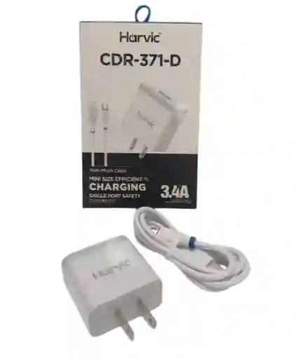 Cargador Harvic Cdr-371-d V8 Carga Rapida 3.4 Amperios