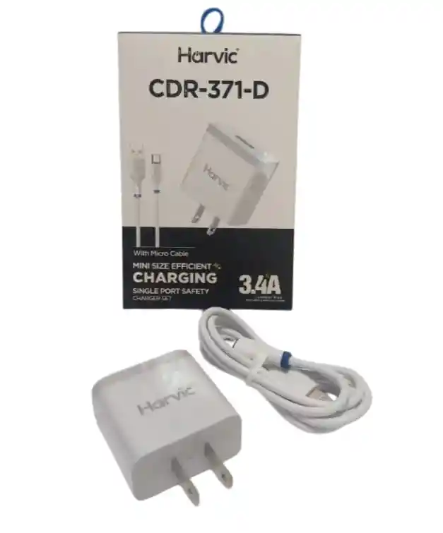 Cargador Harvic Cdr-371-d V8 Carga Rapida 3.4 Amperios